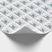 Snowy Glitzer Deer Winter Solstice Geschenk Geschenkpapier (Ecke)
