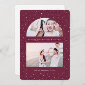 Snowy Globe Foto Weihnachtskarte (Vorne/Hinten)