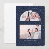 Snowy Globe Foto Weihnachtskarte (Vorne/Hinten)