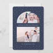 Snowy Globe Foto Weihnachtskarte (Vorderseite)