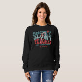 Snowy Glowy Teacher Weihnachts Retro Sweatshirt (Vorne ganz)