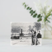 "Snowy Golden by Bethesda Fown" Zentralpark Postkarte (Stehend Vorderseite)