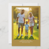 Snowy Golf Wintersaison Wishe - Foto Feiertagskarte (Rückseite)