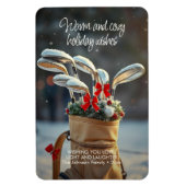 Snowy Golf Wintersaison Wünsche Magnet (Vertikal)