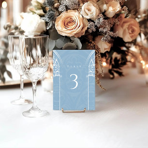 Snowy Gothic Wintermesse Weihnachten Blau Tischnummer