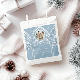 Snowy Gothic Wintermesse Weihnachten Blaues Foto Geschenktütchen