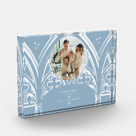 Snowy Gothic Wintermesse Weihnachten Foto Blau