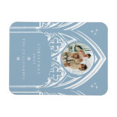 Snowy Gothic Wintermesse Weihnachtsfest Foto Magnet (Horizontal)