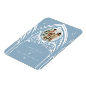 Snowy Gothic Wintermesse Weihnachtsfest Foto Magnet (Linke Seite)