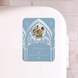 Snowy Gothic Wintermesse Weihnachtsfest Foto Magnet