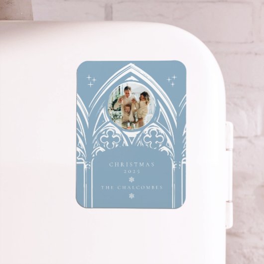 Snowy Gothic Wintermesse Weihnachtsfest Foto Magnet