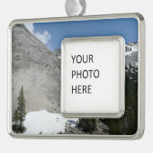 Snowy Granite Domes I im Yosemite Nationalpark Rahmen-Ornament Silber (Links)