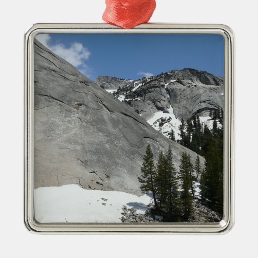 Snowy Granite Domes I im Yosemite Nationalpark Silbernes Ornament (Vorne)