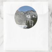 Snowy Granite Domes I Yosemite Nationalpark Runder Aufkleber (Tasche)