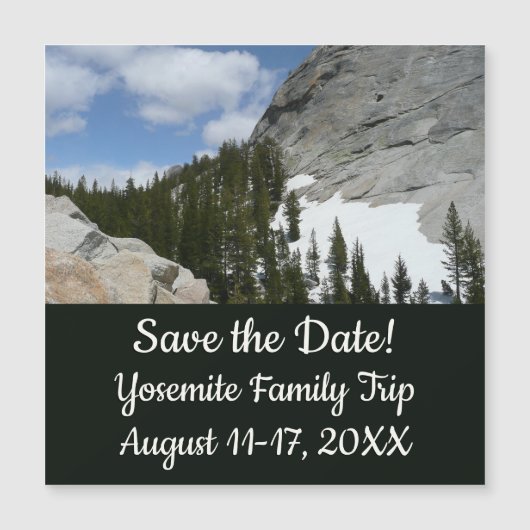 Snowy Granite Domes II Yosemite Nationalpark Magnetkarte (Vorderseite)