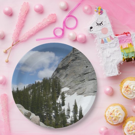 Snowy Granite Domes II Yosemite Nationalpark Pappteller (Party)