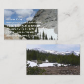 Snowy Granite Domes II Yosemite Nationalpark Visitenkarte (Vorne/Hinten)