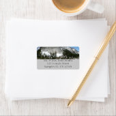 Snowy Granite Domes Panorama auf Yosemite Adressaufkleber (Insitu)