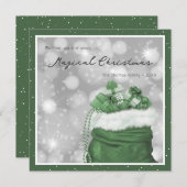 Snowy Green Santa's Bag Magische Weihnachten (Vorne/Hinten)