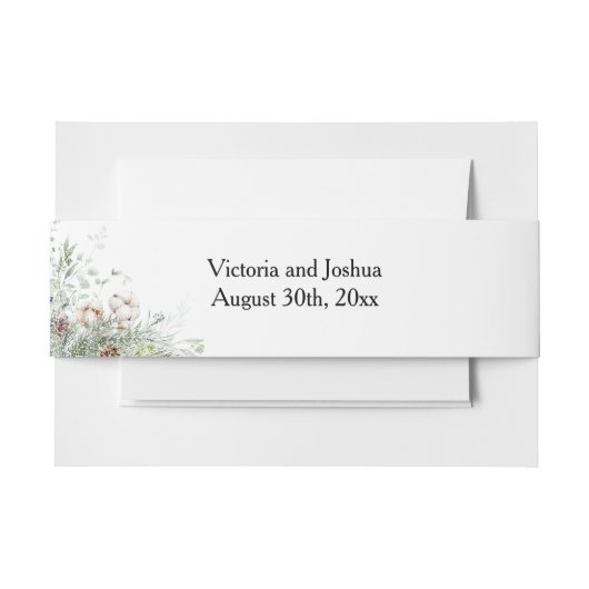 Snowy Greenery Einladungsbanderole (Vorderseite Beispiel)