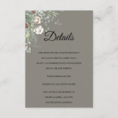 Snowy Greenery floral Enclosure Card Details Begleitkarte (Vorderseite)