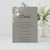 Snowy Greenery floral Enclosure Card Details Begleitkarte (Stehend Vorderseite)