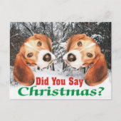 Snowy hast du Weihnachten gesagt? Beagle-Postkarte (Vorderseite)