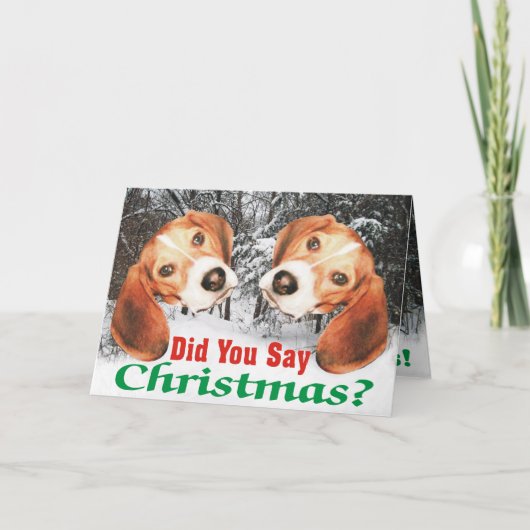 Snowy hast du Weihnachten gesagt? Beagle Weihnacht (Vorderseite)