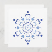 Snowy Heartburst Feiertagskarte (Vorne/Hinten)