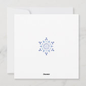 Snowy Heartburst Feiertagskarte (Rückseite)