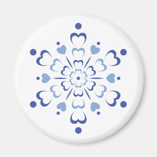 Snowy Heartburst Magnet