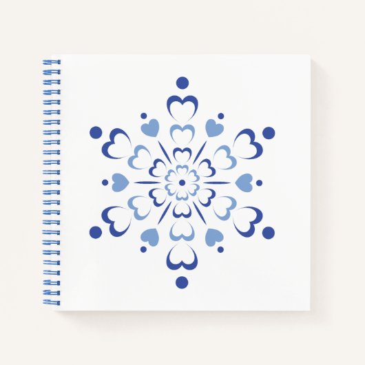 Snowy Heartburst Notizblock (Vorderseite)