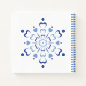 Snowy Heartburst Notizblock (Rückseite)