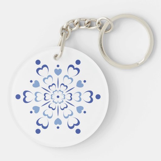 Snowy Heartburst Schlüsselanhänger (Rückseite)