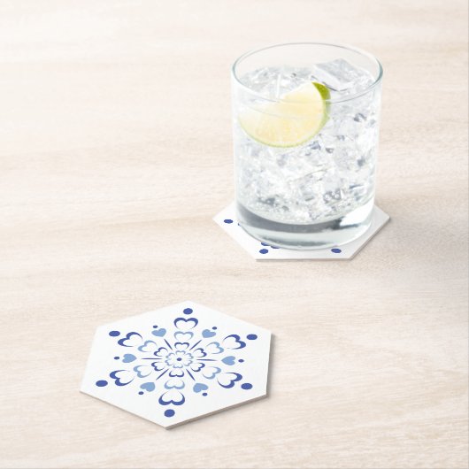 Snowy Heartburst Untersetzer (Vor Ort)