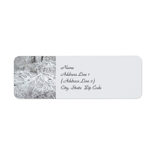 Snowy Hedgerow Winter Return Address Label (Vorne)