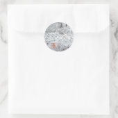 Snowy Hedgerow Winter Round Sticker (Tasche)