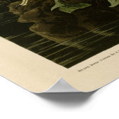 Snowy Heron oder White Egret Poster (Ecke)