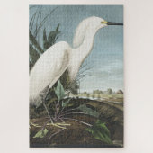 Snowy Heron oder White Egret von Birds of America Puzzle (Vertikal)