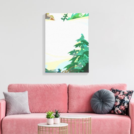 Snowy Hill Leinwanddruck (Insitu (Wohnzimmer))