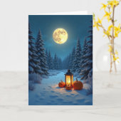 Snowy Holiday Glow Pumpkins Karte (Gelbe Blume)