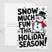 Snowy Holiday - Weihnachtskarte Feiertagskarte (Vorne/Hinten)