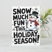 Snowy Holiday - Weihnachtskarte Feiertagskarte (Stehend Vorderseite)