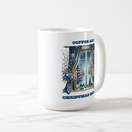 Snowy Holiday Window Deco Kaffeetasse (VorderseiteRechts)