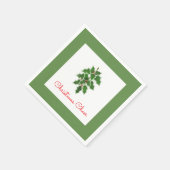 Snowy Holly Napkins Serviette (Ecke)