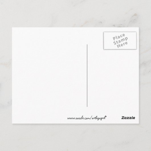 Snowy-Holz-Postkarte Postkarte (Rückseite)