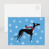 Snowy Hound Postkarte (Vorne/Hinten)