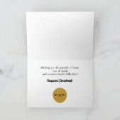 Snowy Houses & Lit Weihnachtsbaumen Karte (Innenseite)