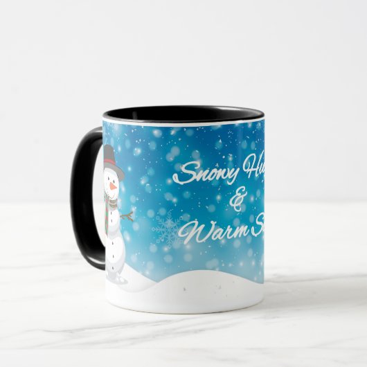 Snowy Hugs & Warm Sips Tasse (Vorderseite Links)
