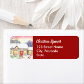 Snowy Hütte Aquarellmalerei (Insitu)